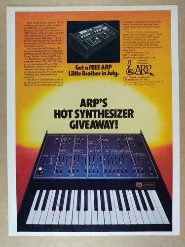 Pubblicità arp odyssey - arp,