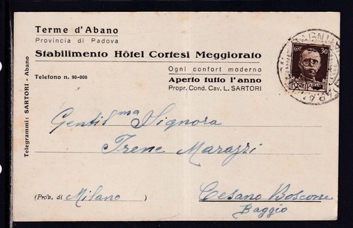 Cartolina commerciale terme - cartolina,