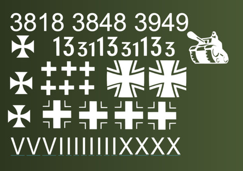 Panzer 16 decalcomanie - panzer,