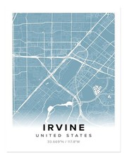 Pianta della città Irvine