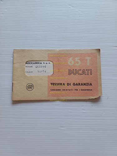Ducati tessera libretto - 65,