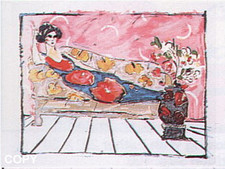 Peter Max "Lady On Couch -