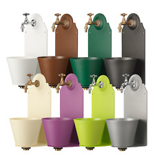 Fontana Muro a Parete in Alluminio con Rubinetto Ottone e Vaschetta Belfer 42PR