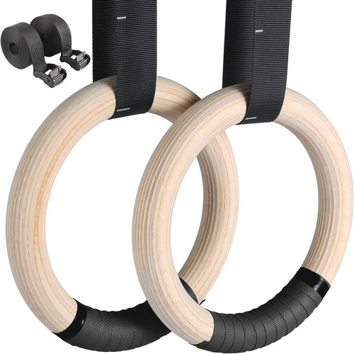 Anelli ginnastica legno pvc - pvc,