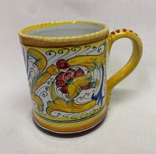 Tazza in ceramica Deruta Drago Raffaellesco made in italy 10 cm artigianato