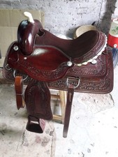 Sella western pelle - pelle, marrone