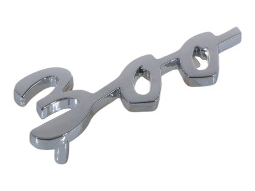 Emblema metallo cromato - in,
