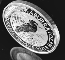 Moneta Argento 1 Dollaro 31.10 gr ag Australia KOOKABURRA 2015 1 oz FDC
