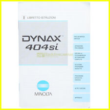 Manuale per fotocamere Minolta Dynax 404si. Libretto istruzioni italiano. Guida.