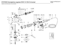 RICAMBI PER SMERIGLIATRICE ANGOLARE EWS 14-125-E UNIVERSAL