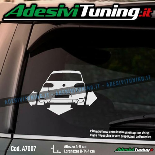 Adesivo down out - vw, golf