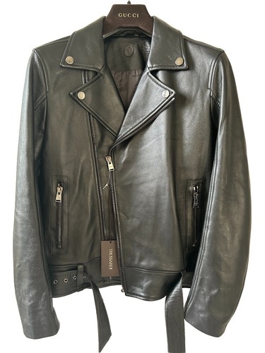 Trussardi pelle giacca biker