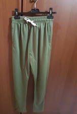 Pantaloni tuta donna verde militare cotone e poliestere taglia M nuovi