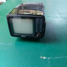 Tv Irradio 3,5 Pollici Vintage Portatile 12 V E Batterie , si Accende .