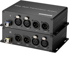 2 BIDI XLR Audio over Fiber