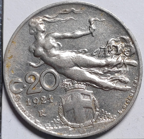 Centesimi 1921 italie - r,