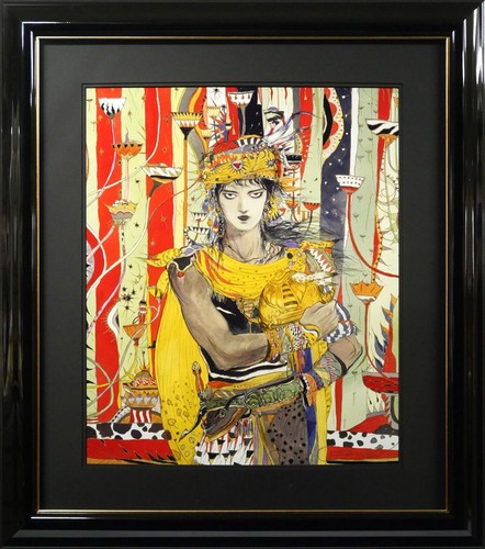 Yoshitaka amano brown warrior - yoshitaka,