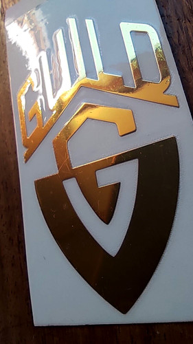 Guild logo headstock - guild, gold