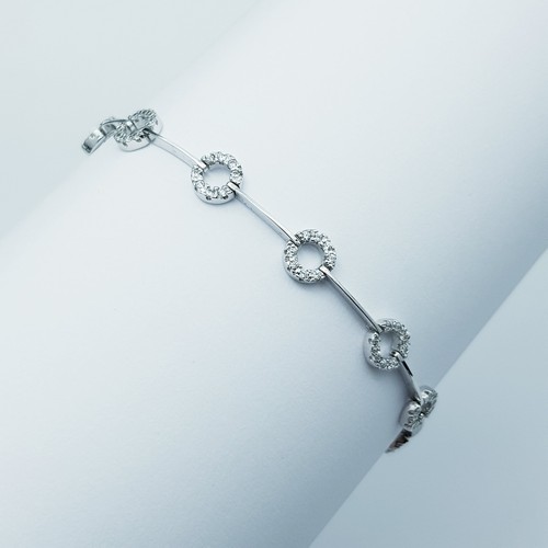 Bracciale oro bianco kt - bracciale,