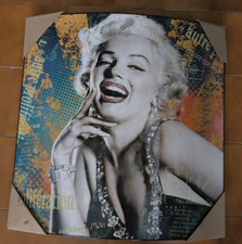 Raro VINTAGE anni 60-70 quadro iconico MARYLIN MONROE in legno curvo