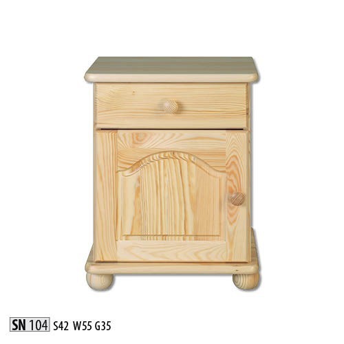 Comodino legno massello - legno,