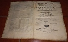 GIACOMO FILIPPO TOMASINI PETRARCHA REDIVIVUS PETRARCA PAOLO FRAMBOTTO 1650