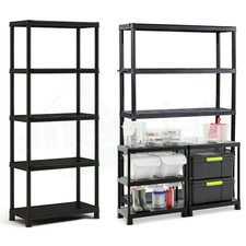Scaffale in resina colore nero