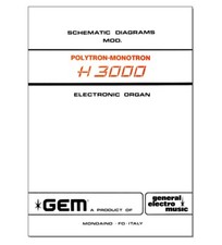 GEM H3000 Monotron Polytron Service Manual Schematic Diagrams Schaltplan Schema