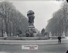 Fontana Di Osservatorio, Parigi, Placca Lente, Foto Antica, Negativo 9x12 CM
