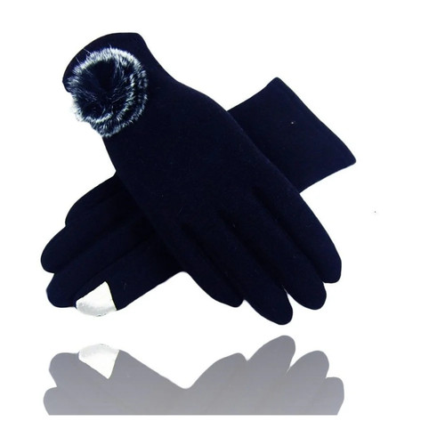 Guanti tessuto taglia blu - tessuto,