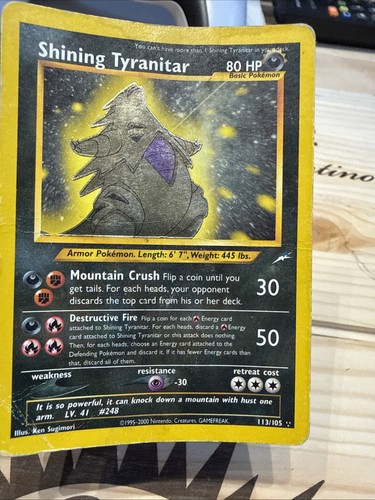 Shining tyranitar 113 105 neo - tyranitar,