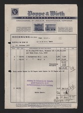 BERLINO, fattura 1937, Poppe &