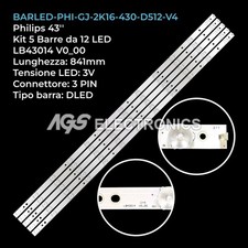 KIT 5 BARRE STRIP LED TV