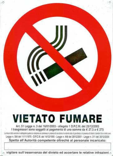Cartello vietato fumare - cartello, targa