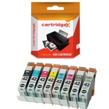 Set 8 cartucce d'inchiostro compatibili con stampante Canon CLI-42 Pixma Pro-100 Pro-100S
