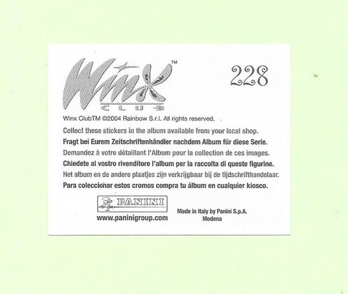 Lot vignettes winx 2004 - de,