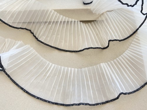 Iarde organza bianca nera - iarde,
