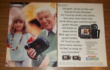 Rara pubblicità vintage videocamera SHARP VIEWCAM H-400 VL-E30 VL-E40 1993