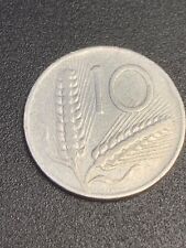 ANTICA E RARA MONETA 10 Lire- 1955 - Repubblica Italiana - Spiga/Aratro