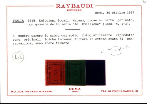Merano 1918 emissioni - emissioni, locali