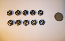 10 PZ BOTTONI RESINA NERO NODO