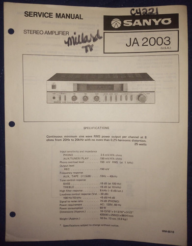 Amplificatore stereo sanyo - stereo,