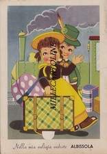 ALBISSOLA:  Cartolina a "valigetta"  con 6 immagini 1954