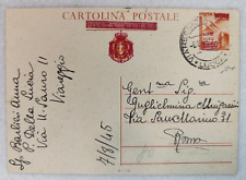 LUOGOTENENZA INTERO POSTALE 8/8/1945 1,20 SU 60 LIRE SOPRASTAMPA IN BASSO