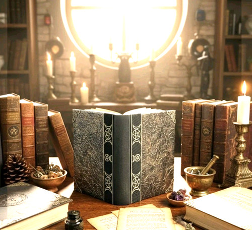 Vecchio libro delle streghe - vecchio,