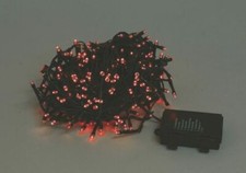 Catena Luci Natale 100 LED Rossi 5,7+0,5 m Controller 8 Giochi Luce a Batteria