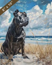 Cane Corso painting under the