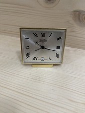 Vecchia Sveglia da Scrivania Art Deco Vintage Ottone Pesante Swiza Made 8 Calend