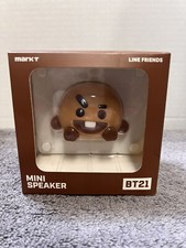 BTS BT21 Autore Ufficiale Goods ALTOPARLANTE BLUETOOTH SHOOKY viaggio casa PORTATILE