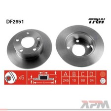 2 dischi freno TRW DF2651 per